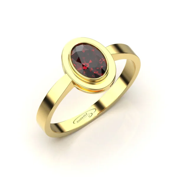 pierścionek złoty z rubinem