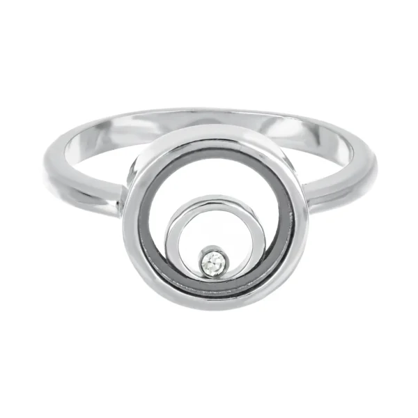 pierścionek srebrny z oczkiem