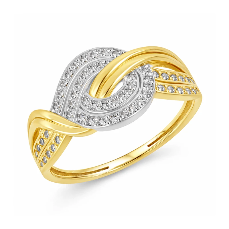 Zloty pierścionek z cyrkoniami